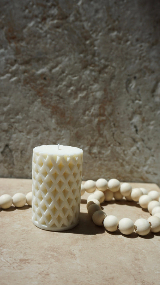 Cylindrical Pillar Candle - decorative candle for home decor - Soy wax candle - sculptural candles - scented/unscented - custom color candle