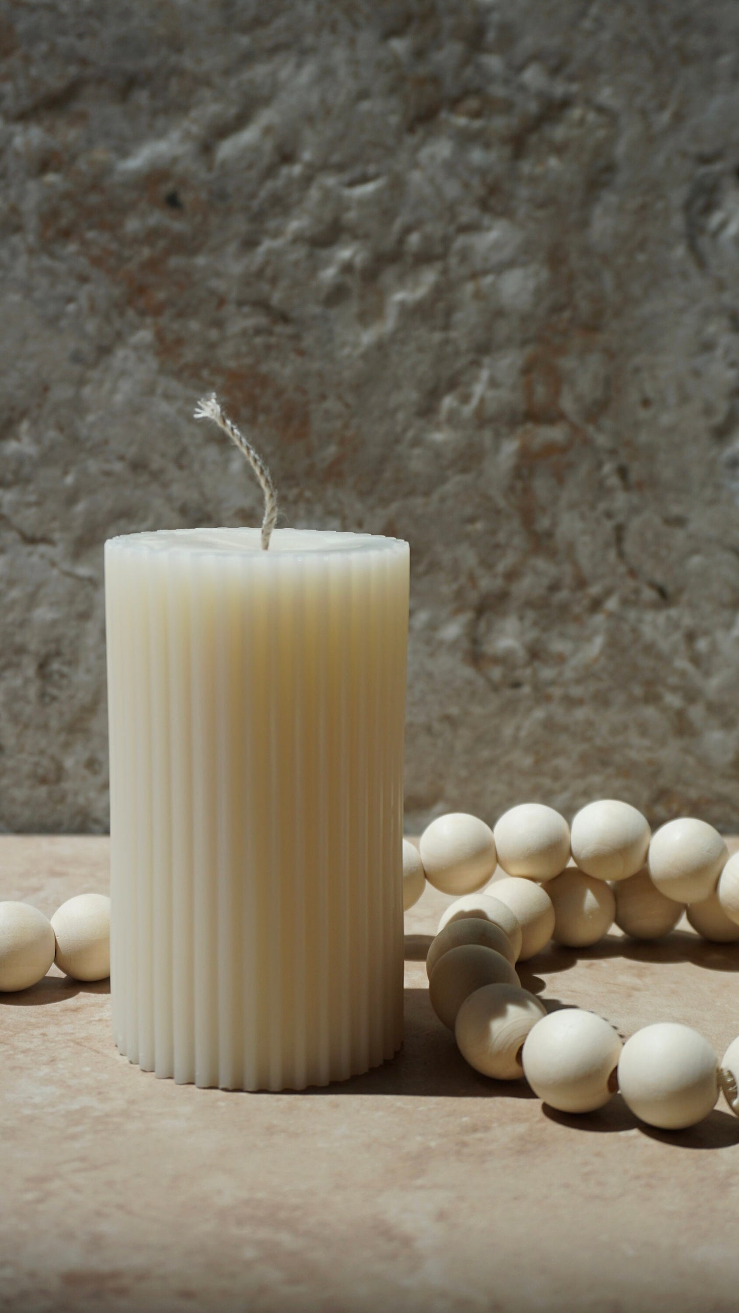 Classic Ribbed Pillar Candle - Decorative Candle for Home Decor - Cylinder Soy Wax Candle - Handpoured Candle - Scented/Unscented custom