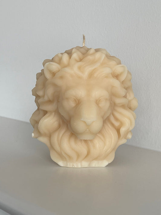 Large Lion Head Candle - Handpoured soy wax candle - Sculptural Candle - Home decor - Gift - Custom colors - Scented/unscented shaped candle