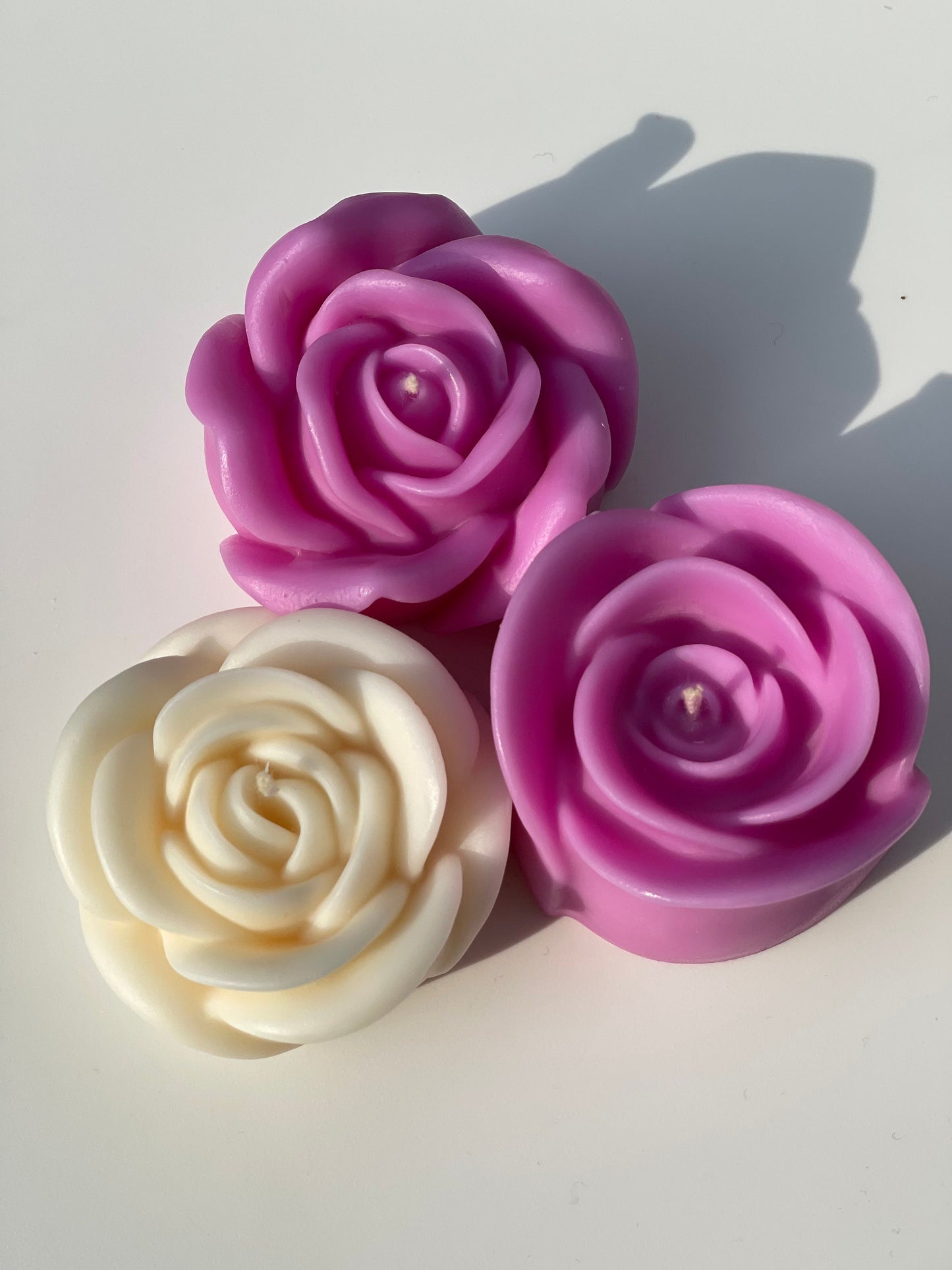 Rose Trio Candle Custom Scent for Gift Box For Friend Candle Gift - Decorative Candle