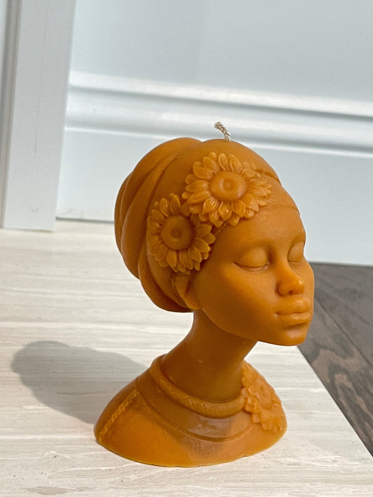African Woman soy wax Candle - Home decor- house warming gift - sculptural candle for gift