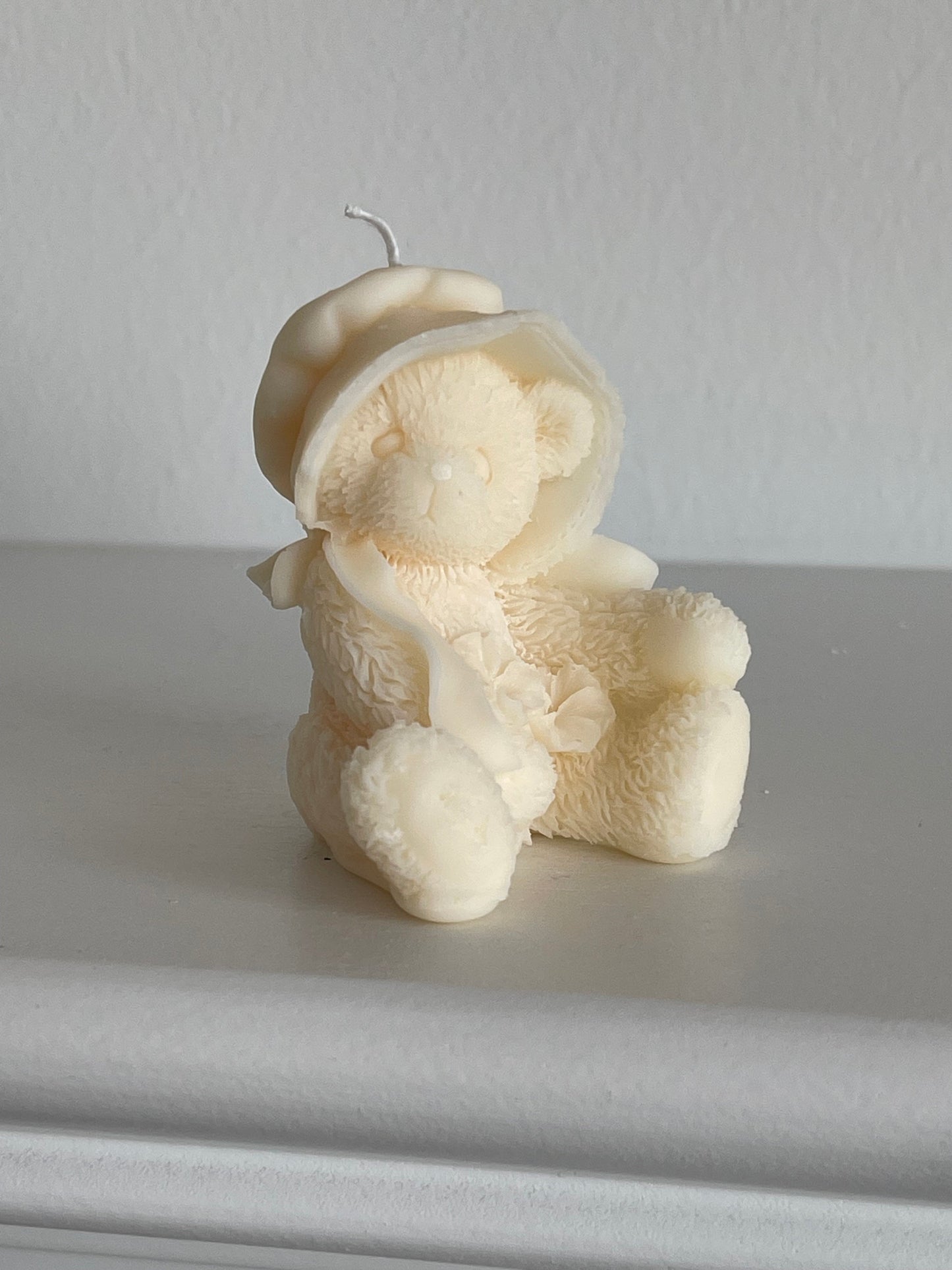 Teddy with hat candle - cute candle for kids room, nursery