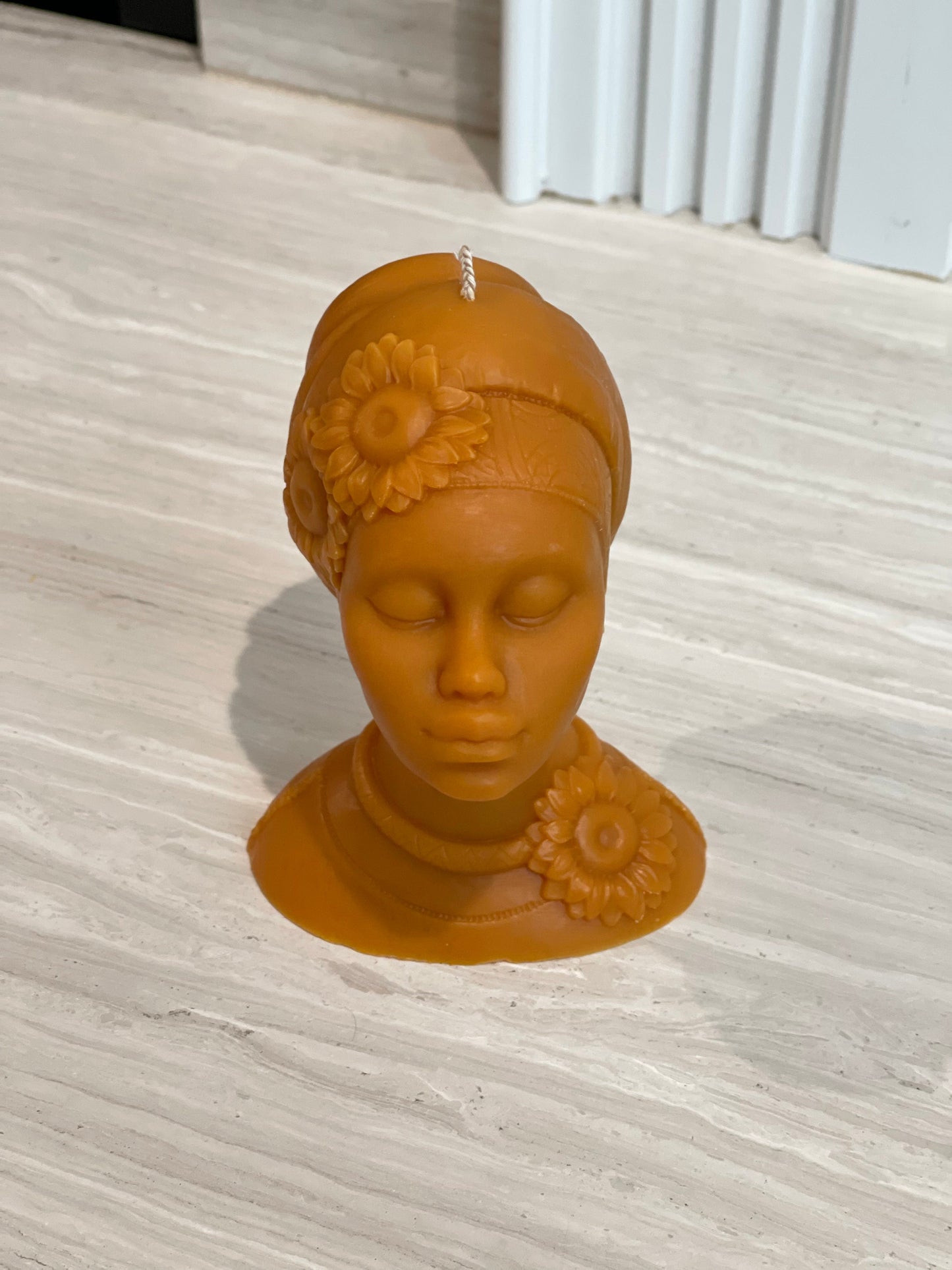 African Woman soy wax Candle - Home decor- house warming gift - sculptural candle for gift