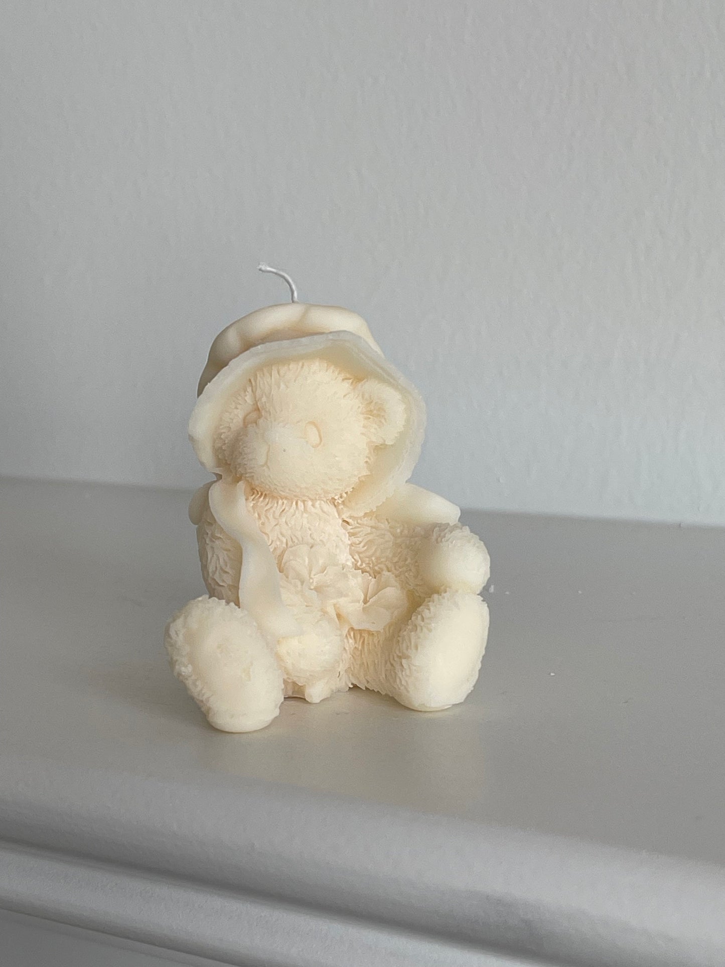 Teddy with hat candle - cute candle for kids room, nursery