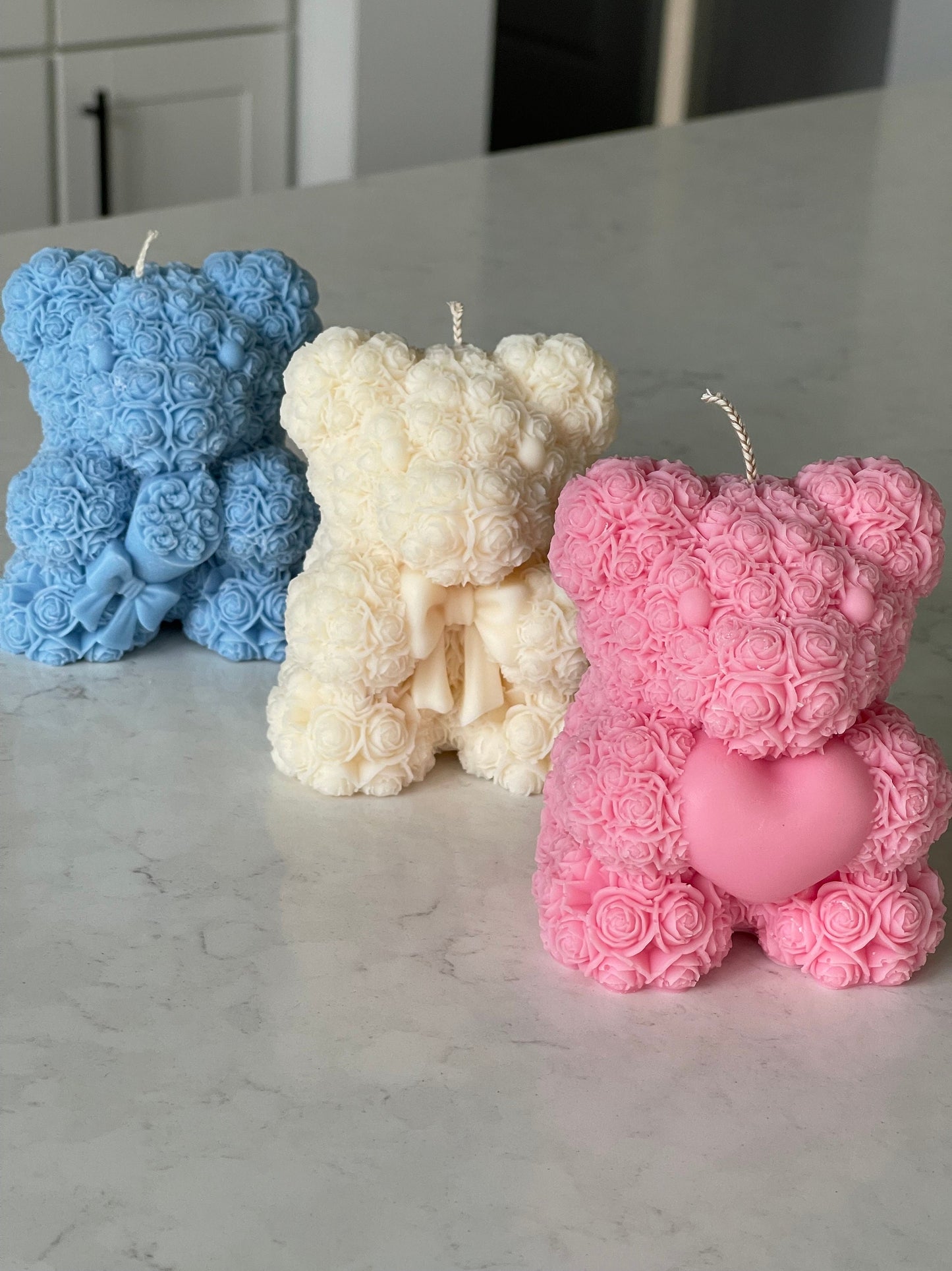 Rose Bear Candle