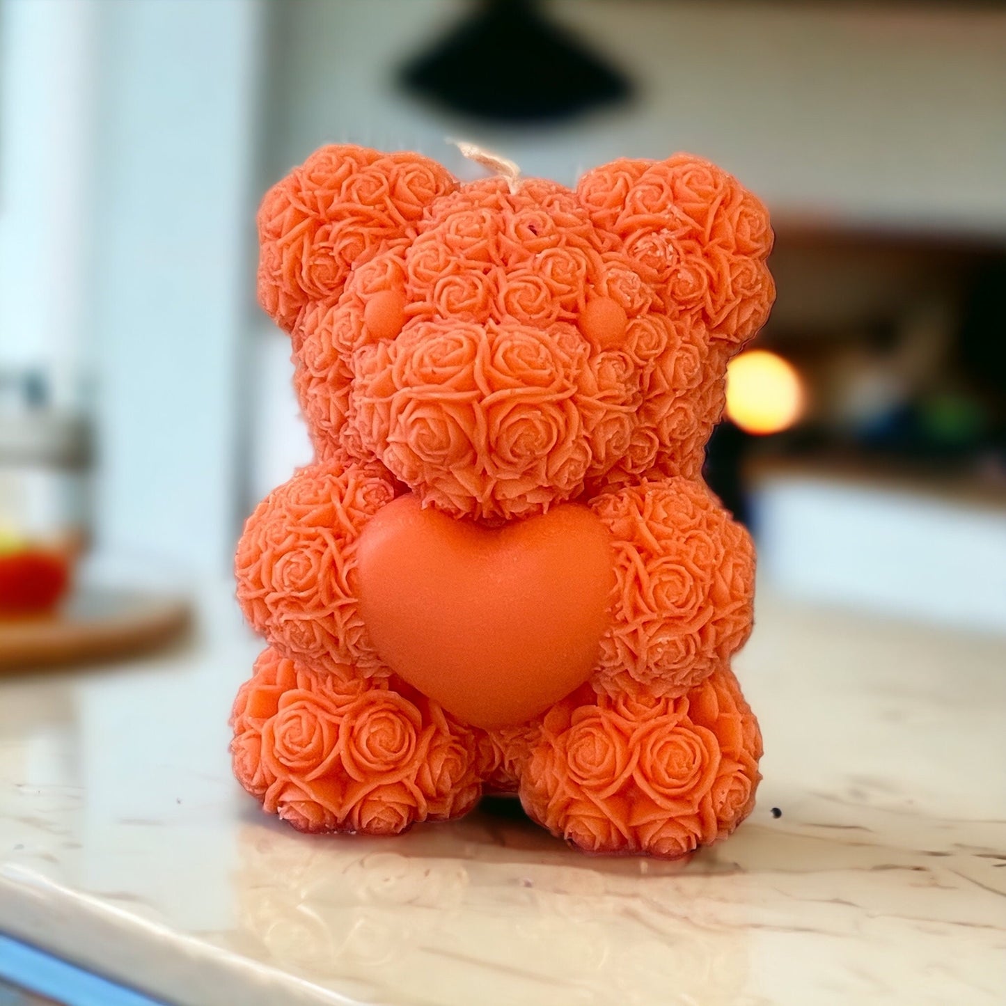 Rose Bear Candle